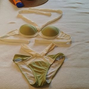 NWOT Olive & Cream Bikini